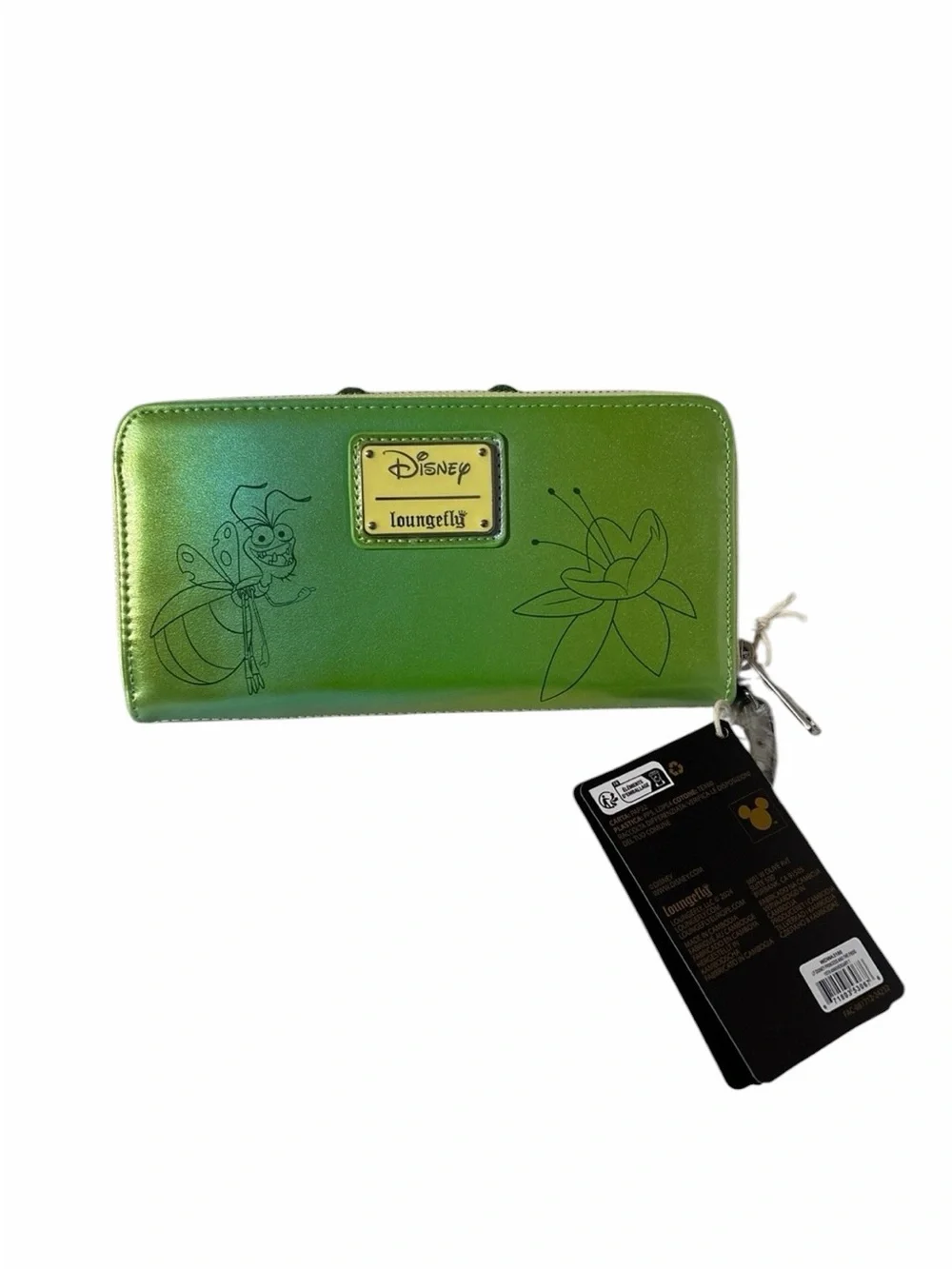 Loungefly Disney Princess & The Frog Tiana Shiny Iridescent Wristlet Wallet NWT